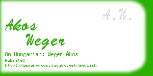 akos weger business card